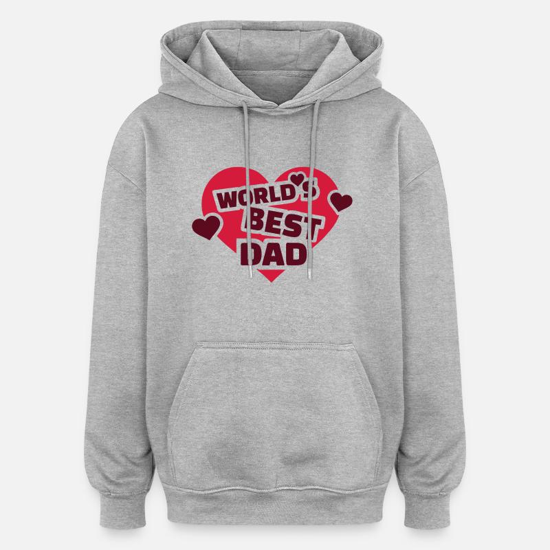 Papa - Oversized Unisex Hoodie - Grau meliert