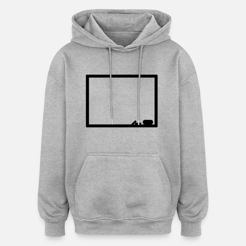 Tafel - Oversized Unisex Hoodie - Grau meliert