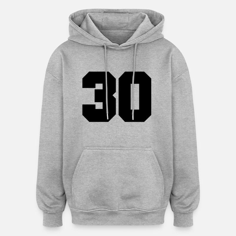 30 - Sweat à capuche oversize unisexe - gris chiné