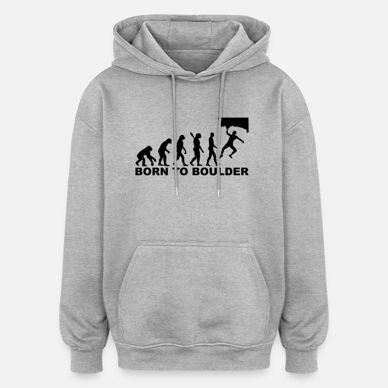 Evolution boulder - Oversized Unisex Hoodie - heather grey
