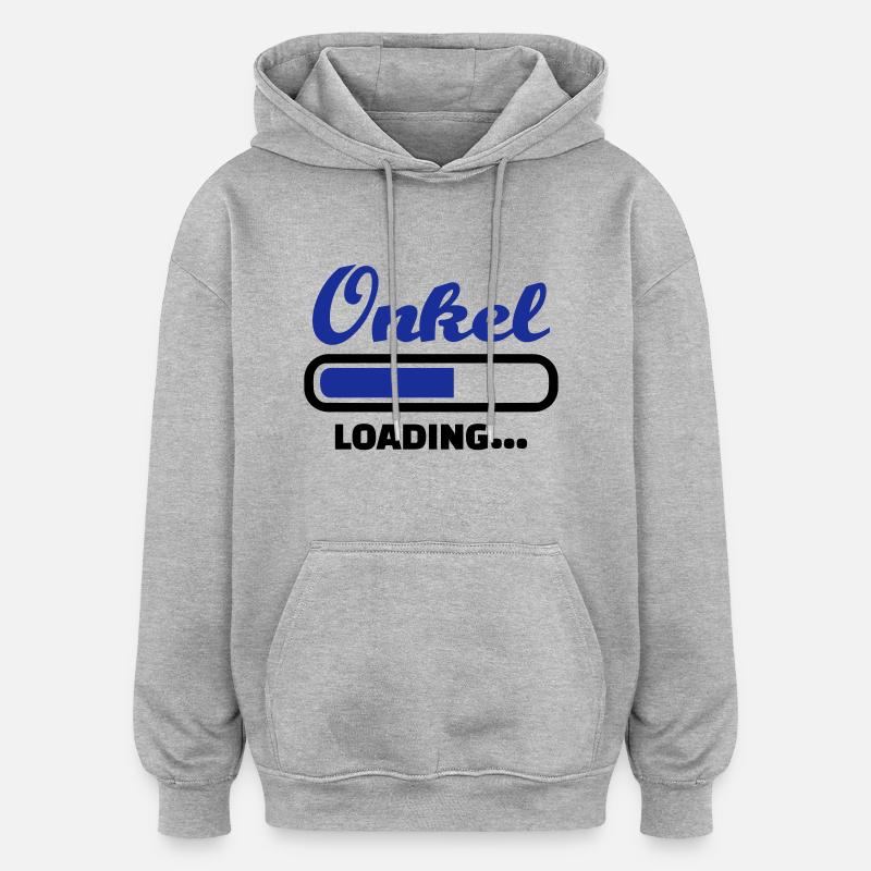 Onkel - Oversized Unisex Hoodie - Grau meliert