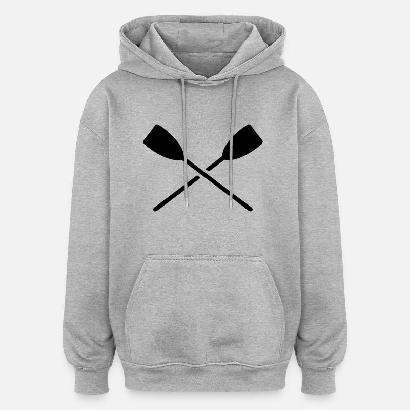 Aviron - Sweat à capuche oversize unisexe - gris chiné