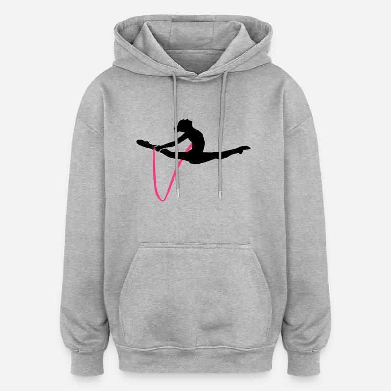 Gymnastique - Sweat à capuche oversize unisexe - gris chiné