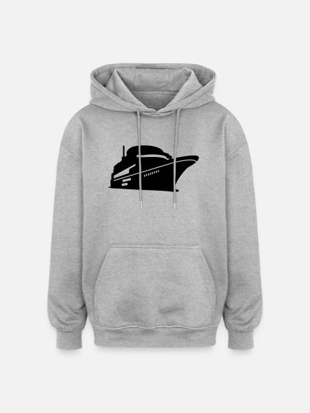 Boot - Oversized Unisex Hoodie - Grau meliert