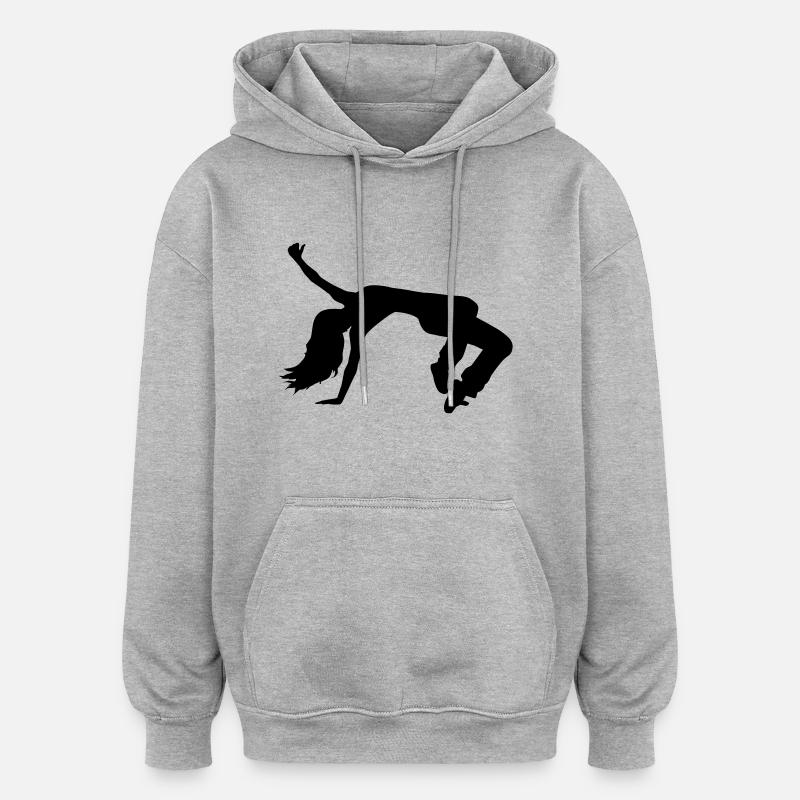 Breakdance - Sweat à capuche oversize unisexe - gris chiné