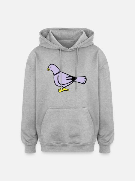 taube - Sweat à capuche oversize unisexe - gris chiné