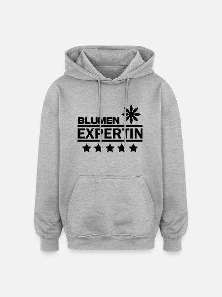 blumen expertin - Oversized Unisex Hoodie - Grau meliert