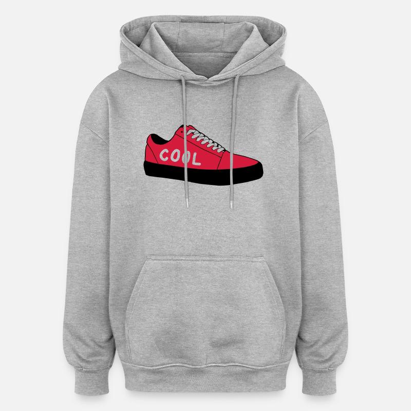 sneaker__cool - Sweat à capuche oversize unisexe - gris chiné