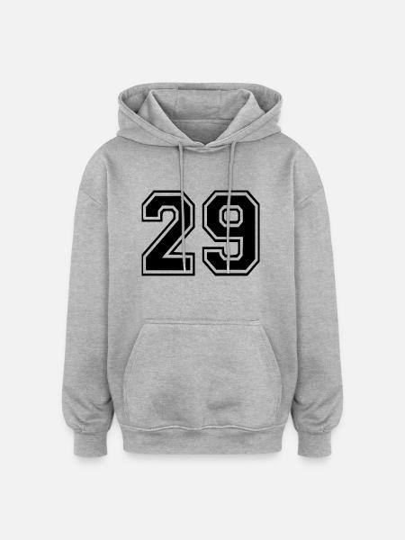 29 - Oversized Unisex Hoodie - Grau meliert