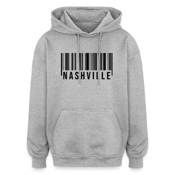 Nashville Barcode - Oversized Unisex Hoodie - Grau meliert - Vorne - Noah (186cm)