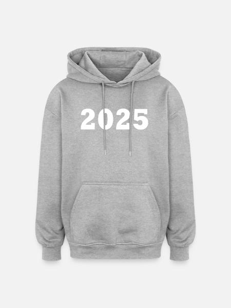 2025 - Oversized Unisex Hoodie - heather grey