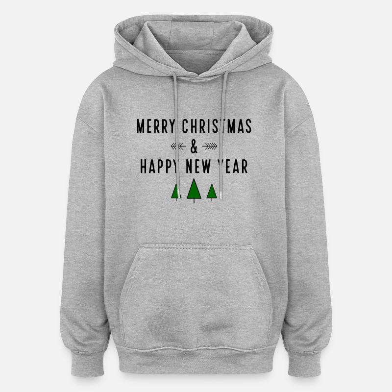 Joyeux Noël - Sweat à capuche oversize unisexe - gris chiné