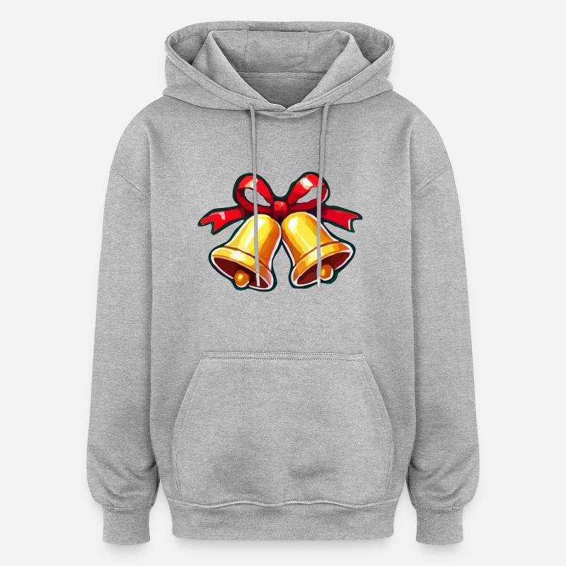 Cloches - Sweat à capuche oversize unisexe - gris chiné