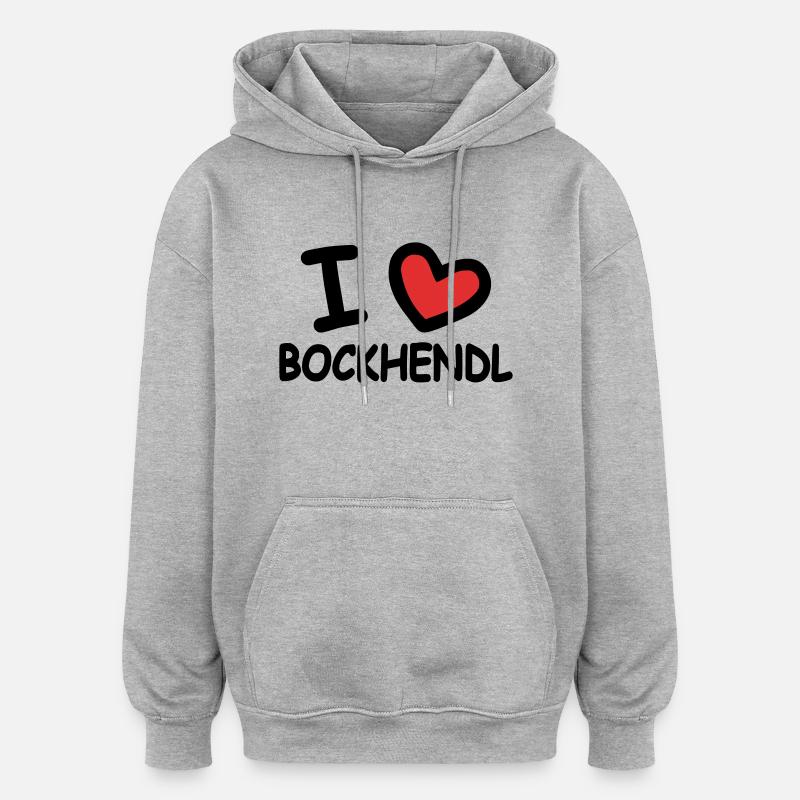 J’adore Bockhendl Backhendl - Sweat à capuche oversize unisexe - gris chiné