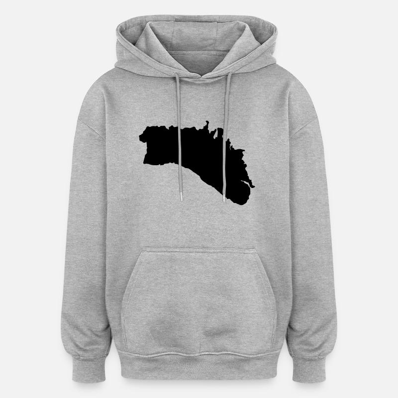 Minorque - Sweat à capuche oversize unisexe - gris chiné