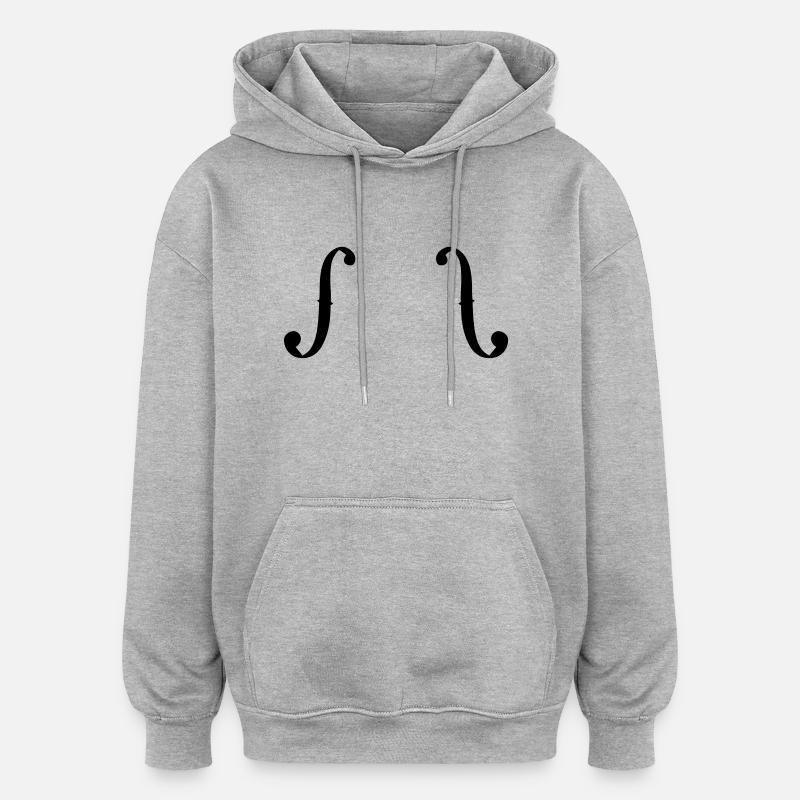 F-Loch - Oversized Unisex Hoodie - Grau meliert