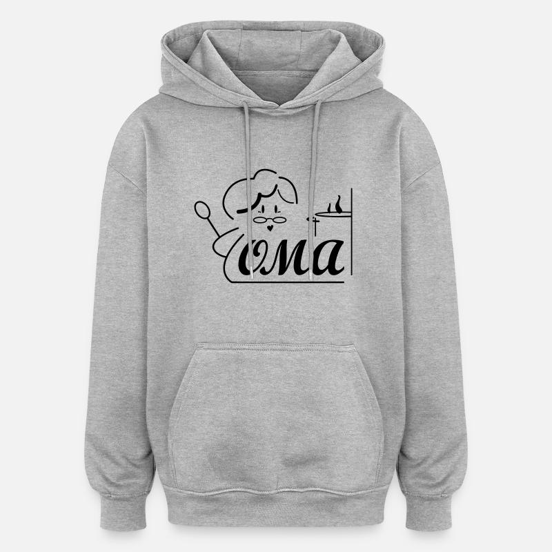 Cuisiniers Omi - Sweat à capuche oversize unisexe - gris chiné