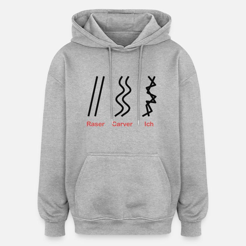 Mon propre style. - Sweat à capuche oversize unisexe - gris chiné