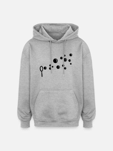 Seifenblasen - Oversized Unisex Hoodie - Grau meliert