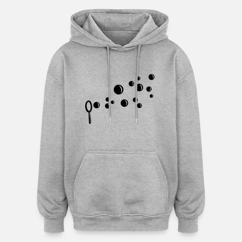 Seifenblasen - Oversized Unisex Hoodie - Grau meliert