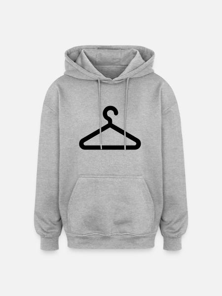 clothes hanger,clothing - Oversized Unisex Hoodie - heather grey
