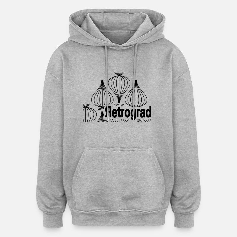 Retrograde - Onion - Design - Oversized Unisex Hoodie - heather grey