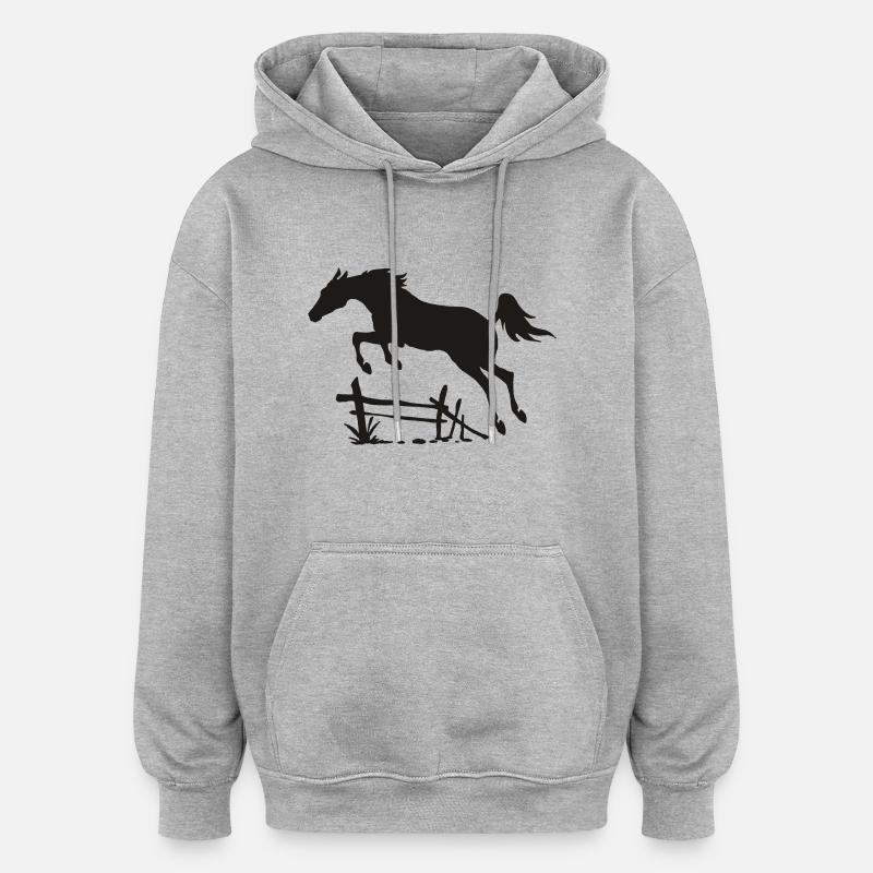 CSO - Sweat à capuche oversize unisexe - gris chiné