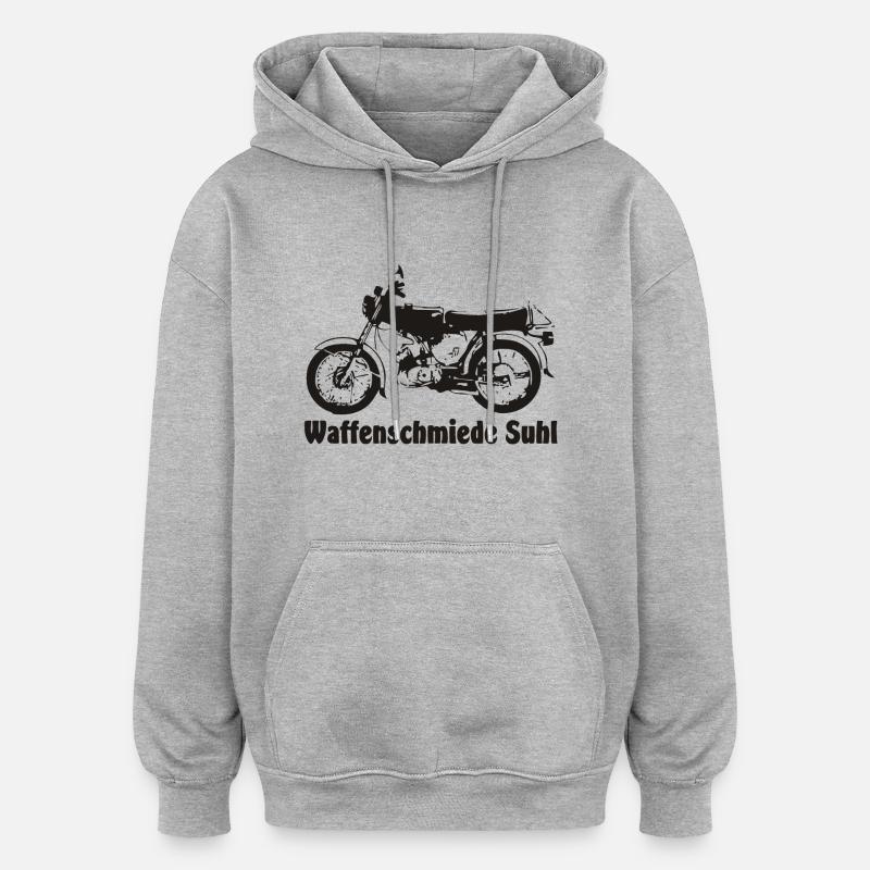 Simson S51 Waffenschmiede - Oversized Unisex Hoodie - Grau meliert