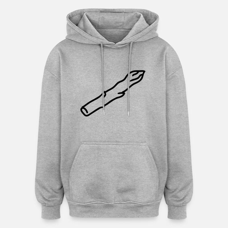 Asperges - Line - Sweat à capuche oversize unisexe - gris chiné