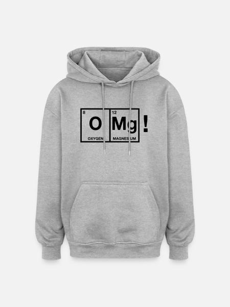 OMG periodic system - Oversized Unisex Hoodie - Grau meliert