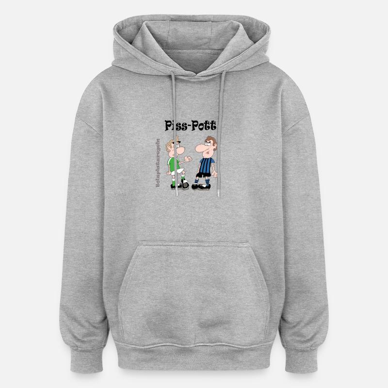 Piss-Pott - Oversized Unisex Hoodie - Grau meliert