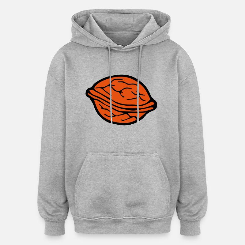 walnut - Sweat à capuche oversize unisexe - gris chiné