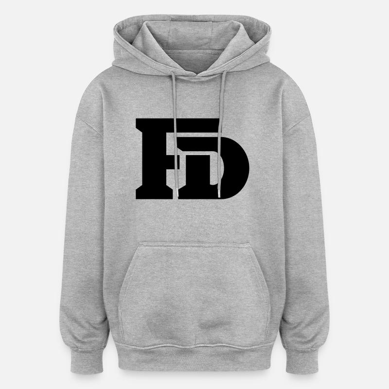 Fire Dept - Oversized Unisex Hoodie - Grau meliert