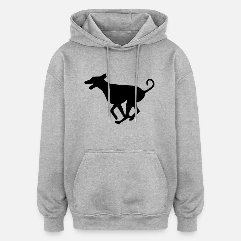 dobermann - Oversized Unisex Hoodie - Grau meliert