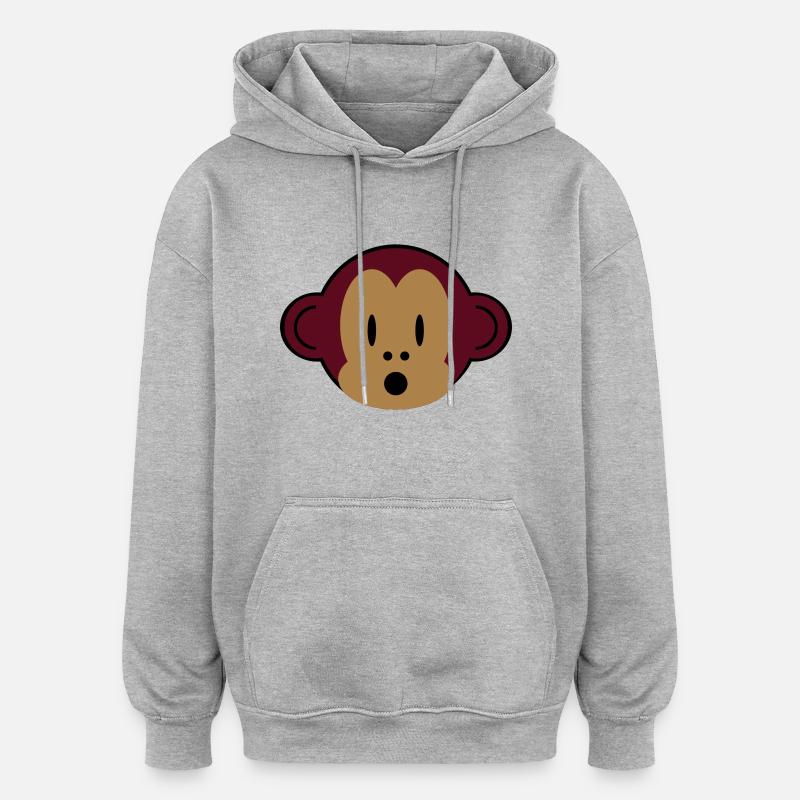 ape - Sweat à capuche oversize unisexe - gris chiné