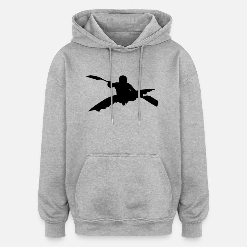 Kanu - Kajak - Oversized Unisex Hoodie - Grau meliert