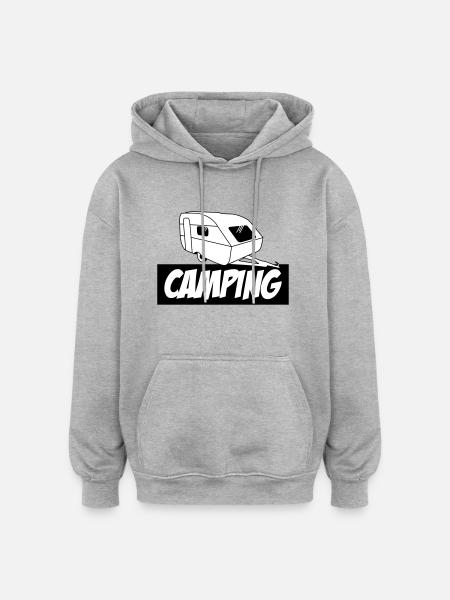 Camping - The pure passion - Oversized Unisex Hoodie - heather grey