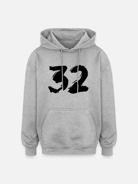 Brushed 32 - Oversized Unisex Hoodie - Grau meliert