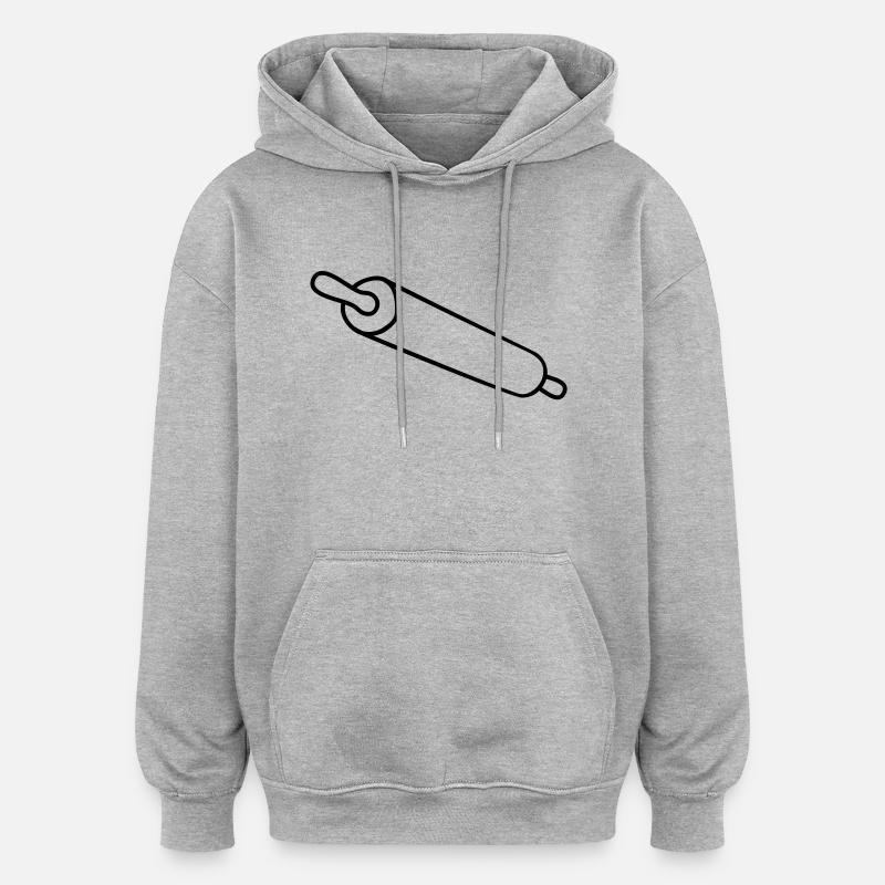 rolling_pin - Sweat à capuche oversize unisexe - gris chiné