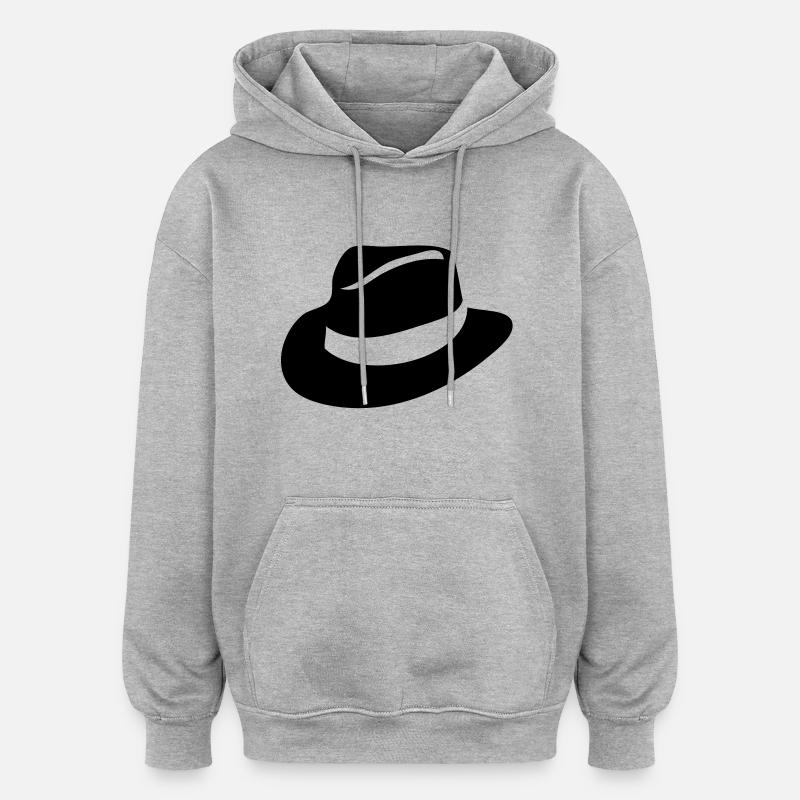 Cowboy-Hut Hat5 - Oversized Unisex Hoodie - Grau meliert