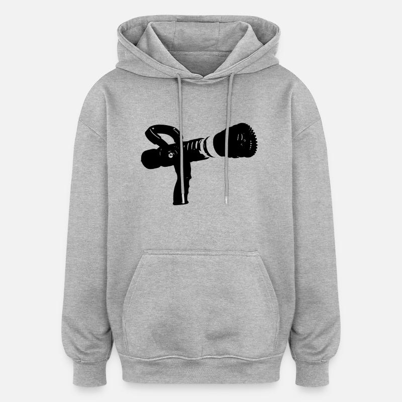 fire lance flow rate variable - Oversized Unisex Hoodie - heather grey