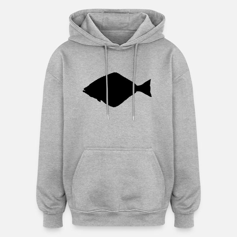 Heilbutt - Oversized Unisex Hoodie - Grau meliert