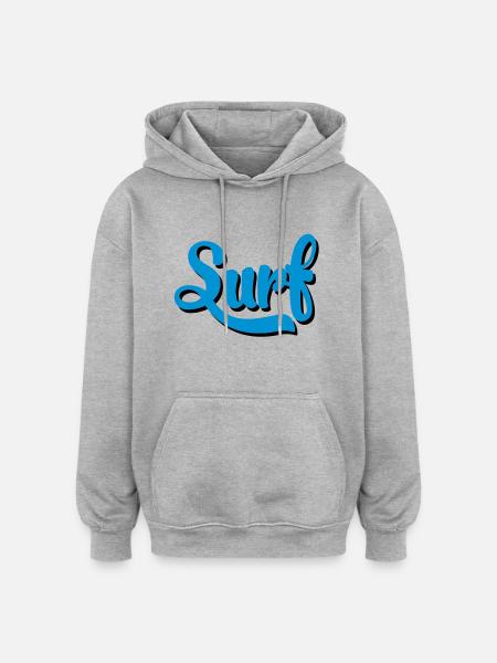 surf - Oversized Unisex Hoodie - heather grey