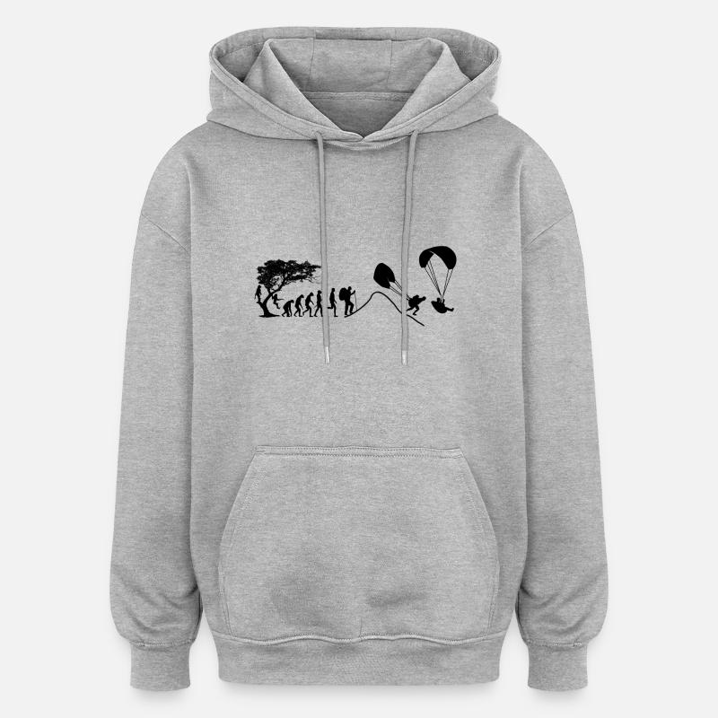 PG evolution 2 - Oversized Unisex Hoodie - Grau meliert
