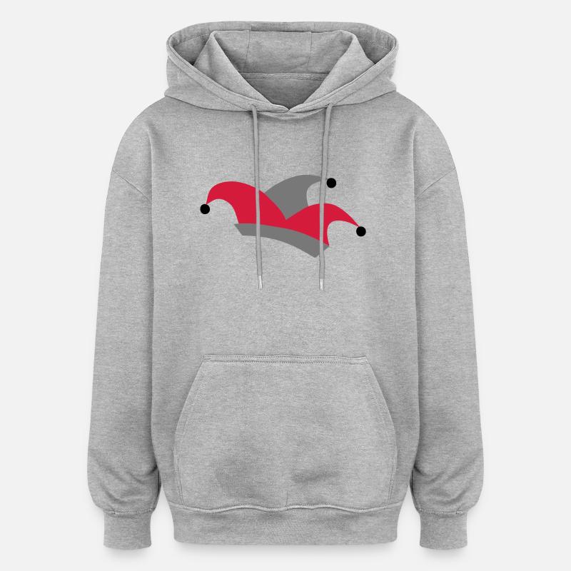 fou bouchon - Sweat à capuche oversize unisexe - gris chiné