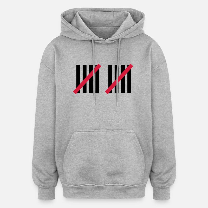 10 Anniversaire - Sweat à capuche oversize unisexe - gris chiné