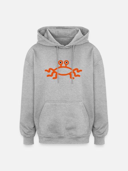 Fliegendes Spaghettimonster - Oversized Unisex Hoodie - Grau meliert
