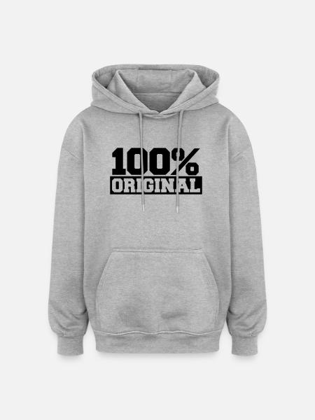 100 Percent Original - Oversized Unisex Hoodie - heather grey