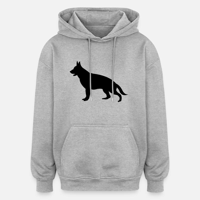 dog - Sweat à capuche oversize unisexe - gris chiné