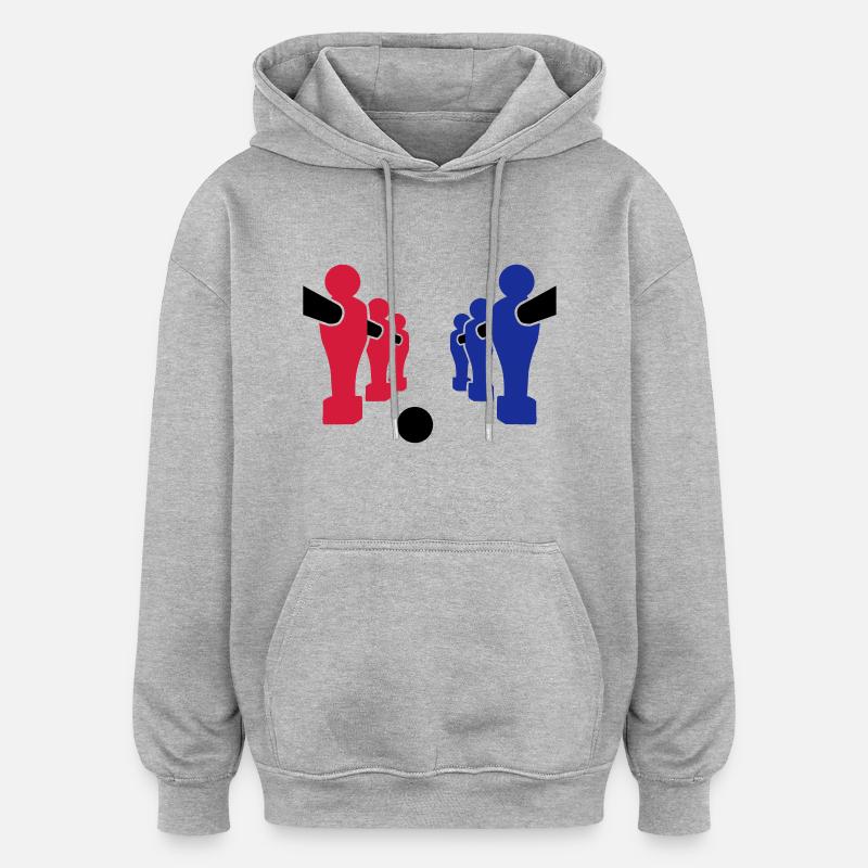 Baby-foot - Sweat à capuche oversize unisexe - gris chiné